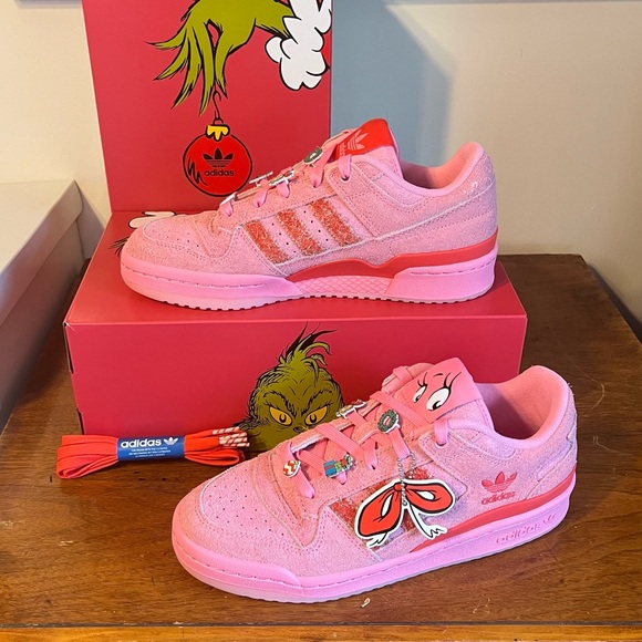 ADIDAS Women’s Forum Low Cindy Lou Who Shoes - Picture 12 of 12
